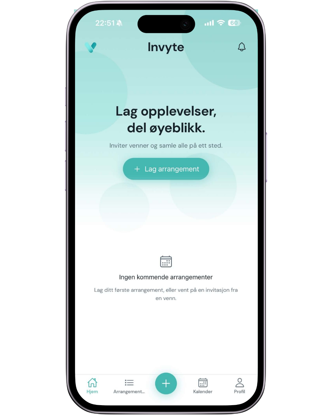 Invyte hjemskjerm